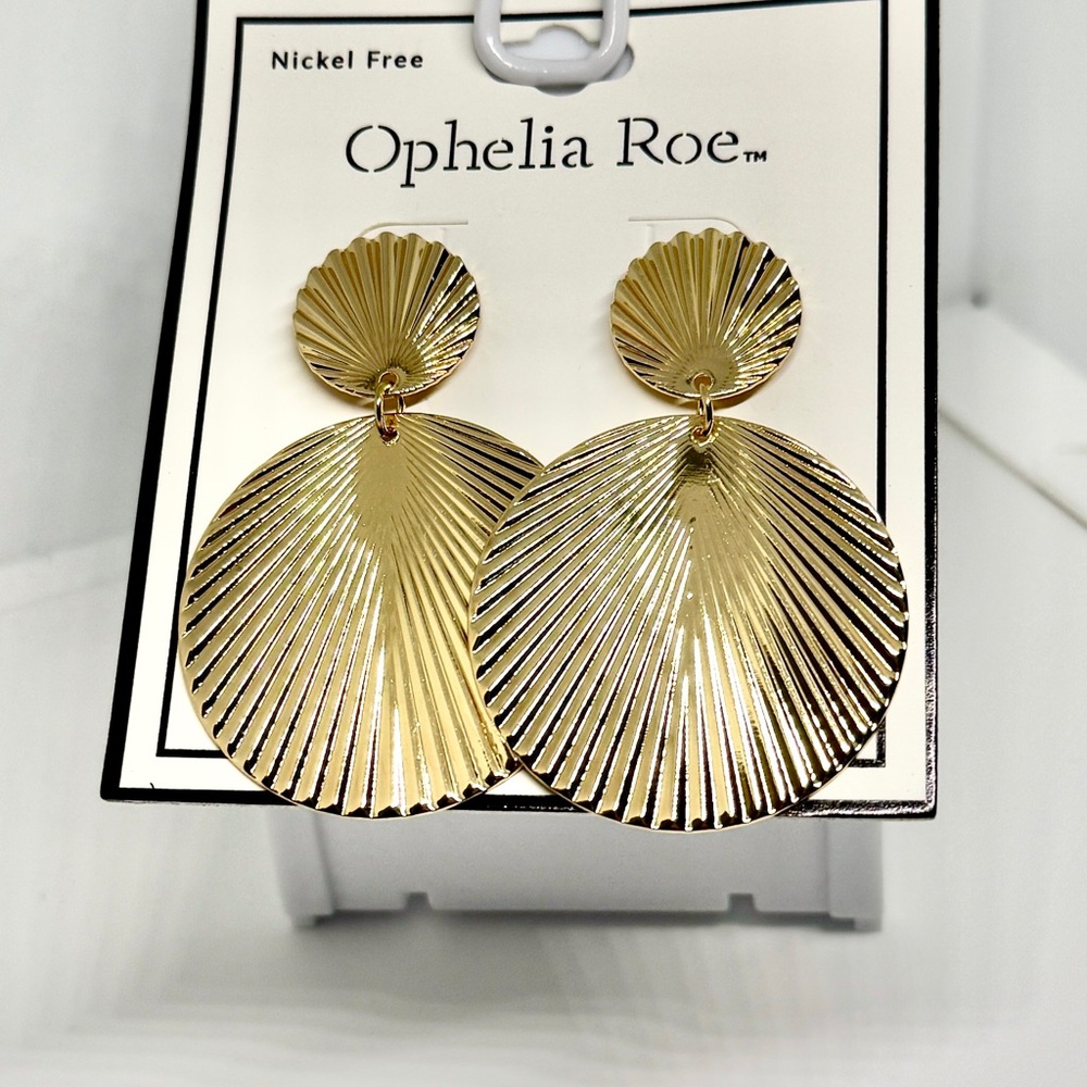 Ophelia Roe Gold Shell Earrings